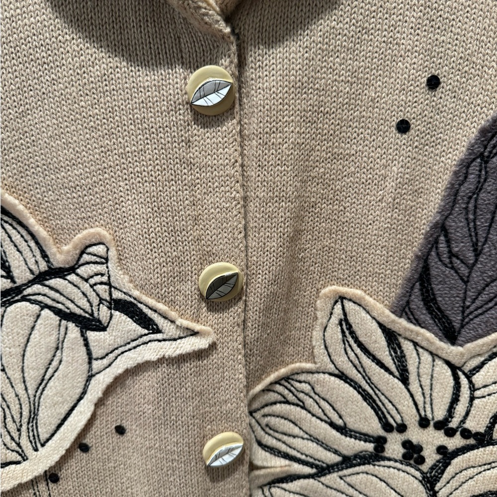 STORYBOOK KNITS Contemporary Floral Cardigan - Picture 3 of 9